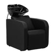 Gabbiano Sylvia Hairdressing Backwash Unit Black - full product view at an angle on a white background