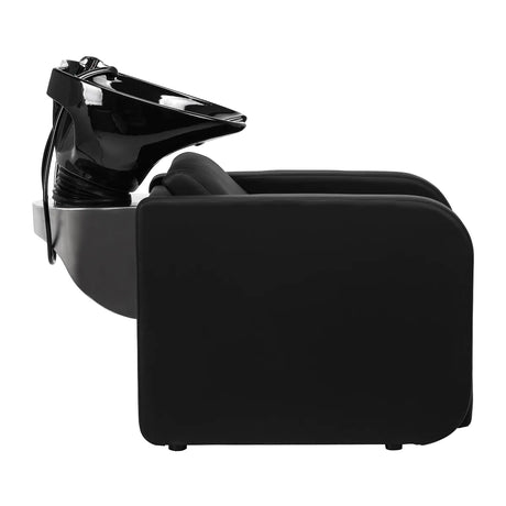 Gabbiano Sylvia Hairdressing Backwash Unit Black - full product view on a white background