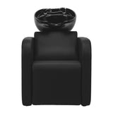 Gabbiano Sylvia Hairdressing Backwash Unit Black - side view of the complete wash unit