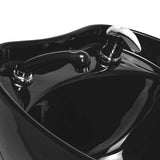 Gabbiano Sylvia Hairdressing Backwash Unit Black - displayed in a professional treatment-room setting