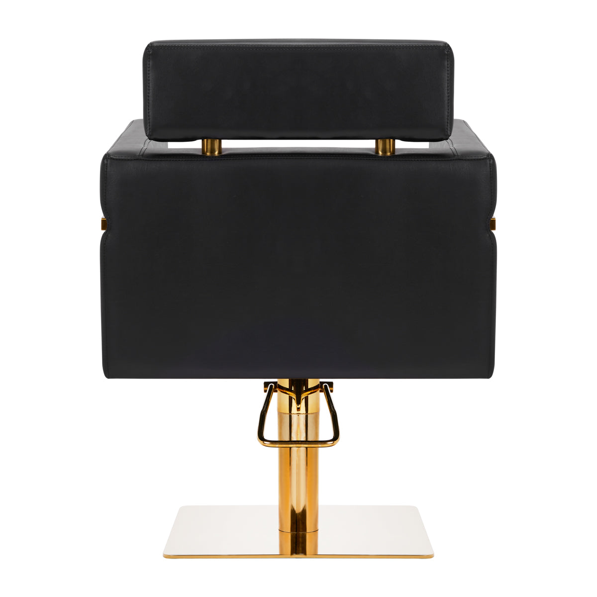 Gabbiano Toledo Hair Salon Styling Chair Gold & Black - rear view on a white background