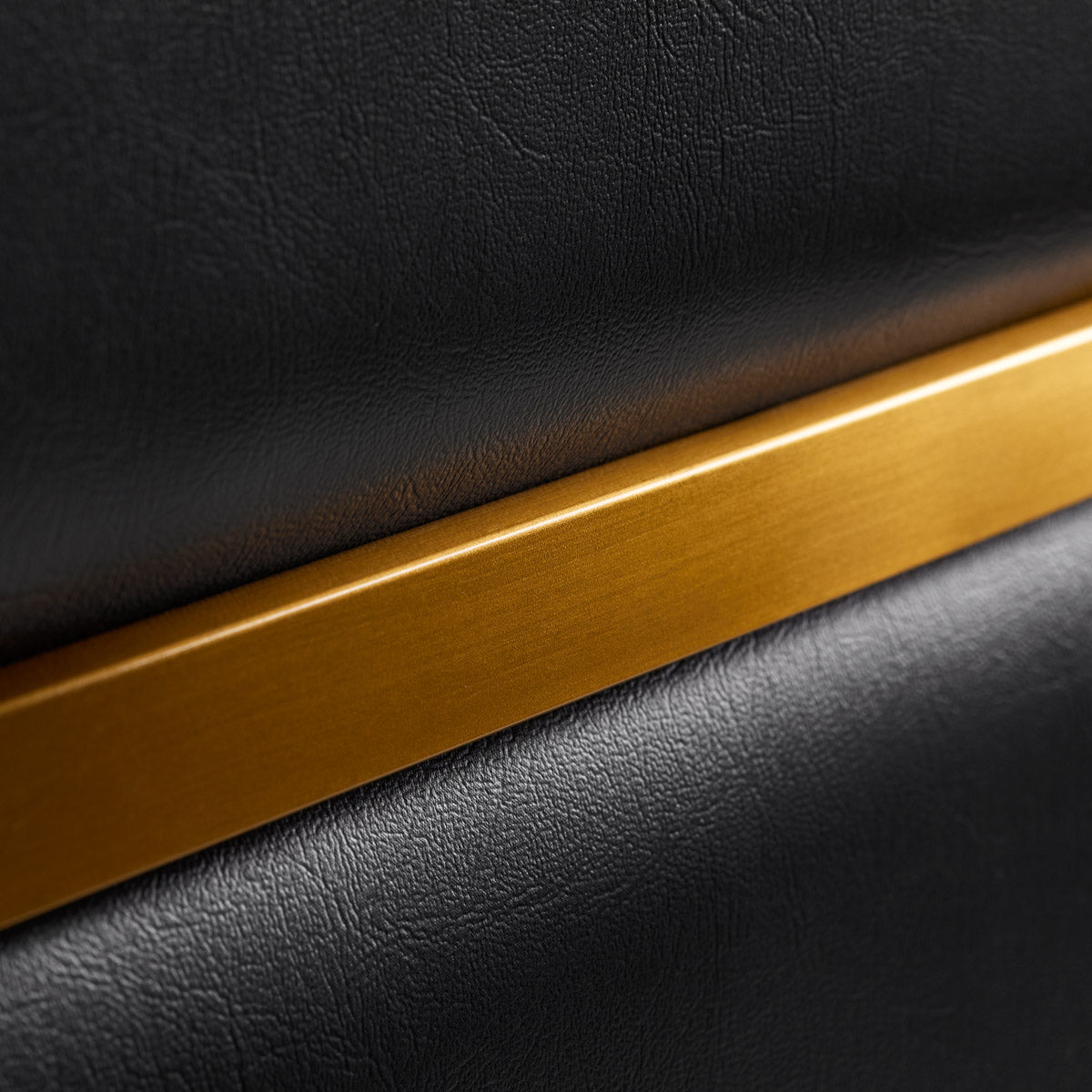 Gabbiano Toledo Hair Salon Styling Chair Gold & Black - close-up of the upholstery and construction details