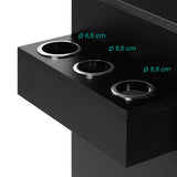 Gabbiano Totem black hairdressing station, holder dimensions