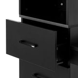 Gabbiano Totem black hairdressing station, open drawer