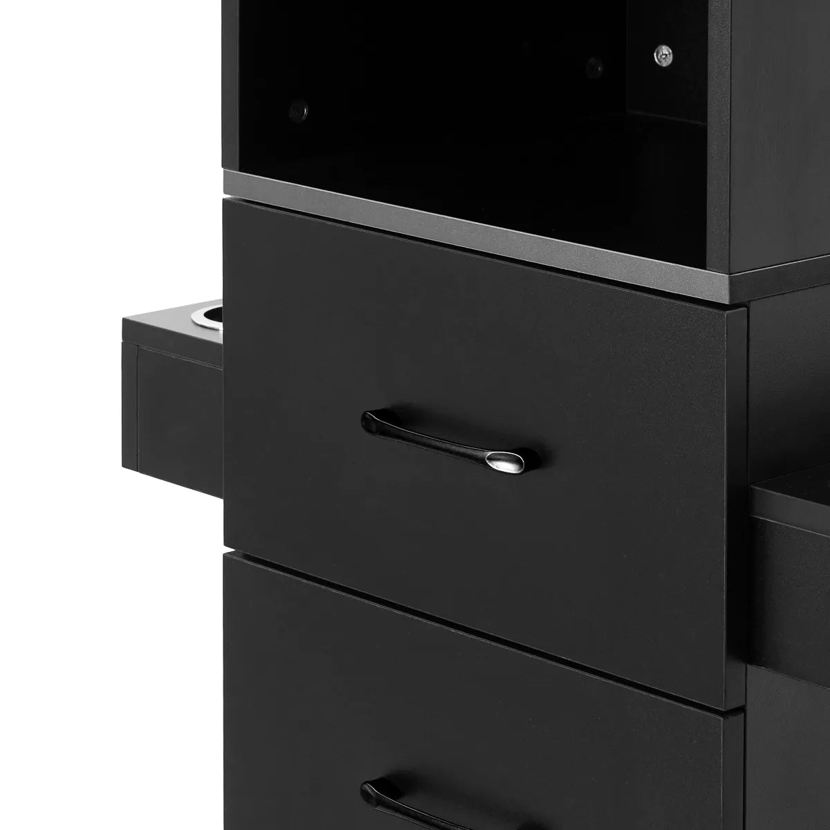 Gabbiano Totem black hairdressing station, upper drawer
