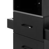 Gabbiano Totem black hairdressing station, upper drawer
