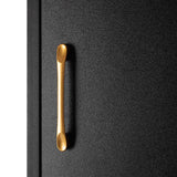 Gabbiano Totem Gold black and gold hairdressing station, cupboard handle