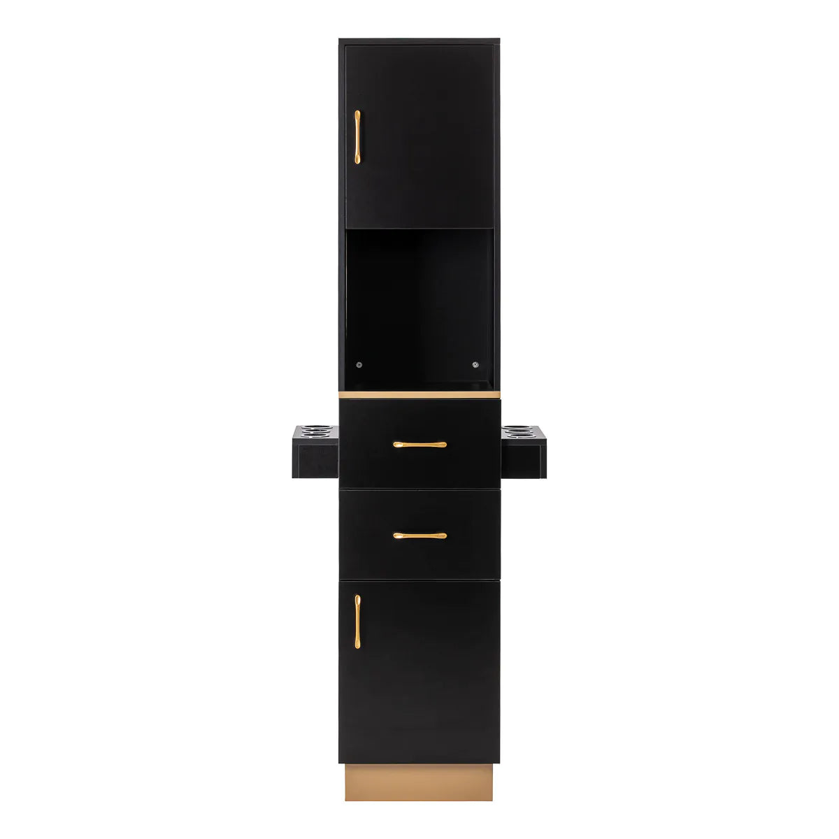 Gabbiano Totem Gold black and gold hairdressing station, front