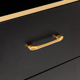 Gabbiano Totem Gold black and gold hairdressing station, gold handle detail
