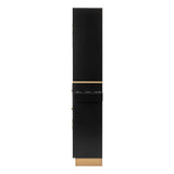 Gabbiano Totem Gold black and gold hairdressing station, rear