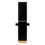 Gabbiano Totem Gold black and gold hairdressing station, side