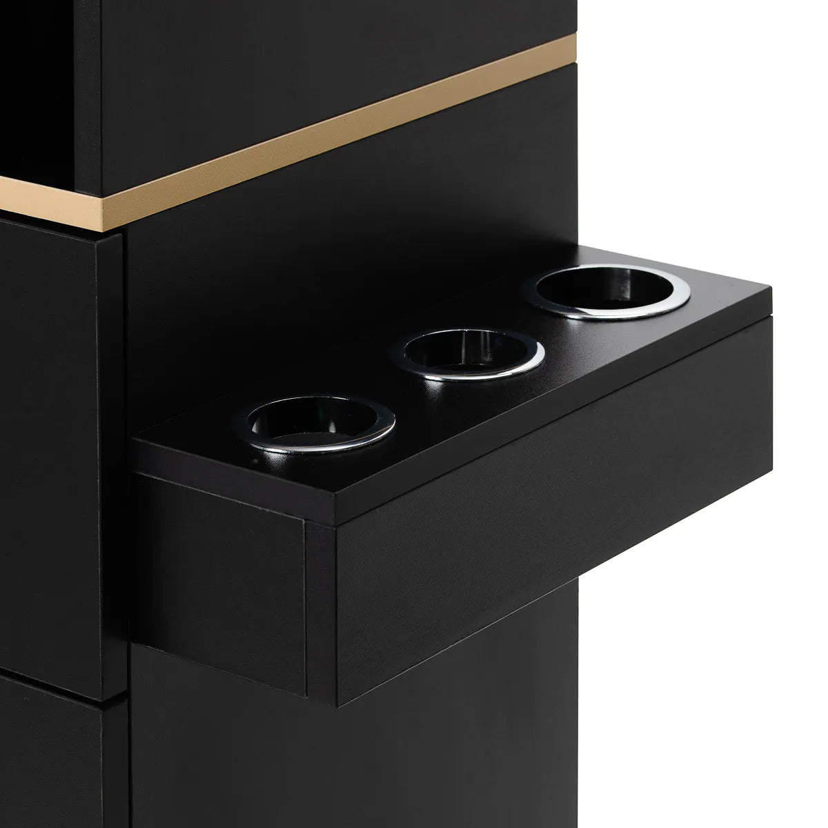 Gabbiano Totem Gold black and gold hairdressing station, tool holders