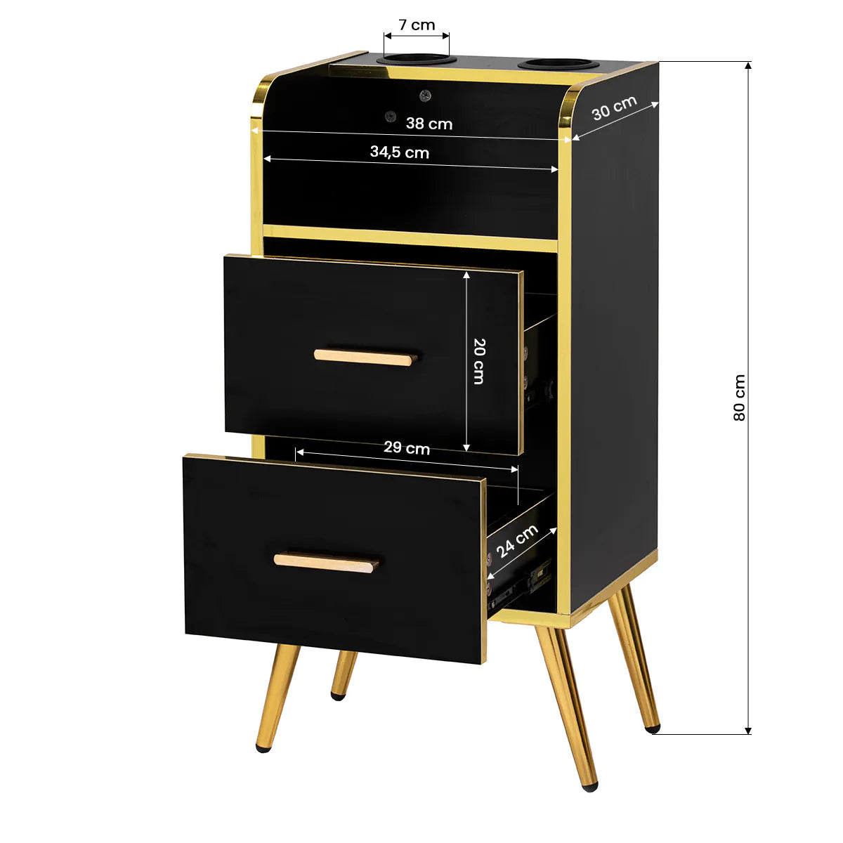 Gabbiano Trix cabinet dimension diagram
