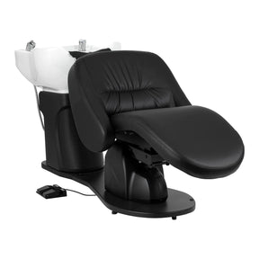 Gabbiano Trycho 2 Electric Hair Wash Unit Black - full product view at an angle on a white background