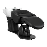Gabbiano Trycho 2 Electric Hair Wash Unit Black - front view of the complete wash unit