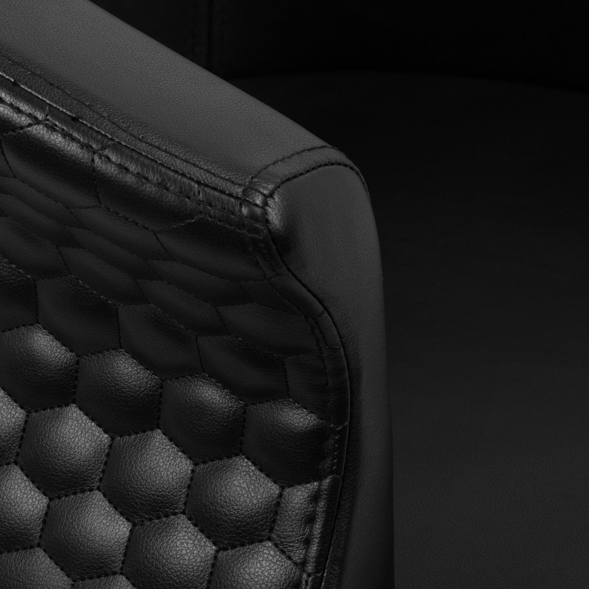 Gabbiano Versal Hair Salon Styling Chair Gold & Black - close-up of the upholstery and construction details