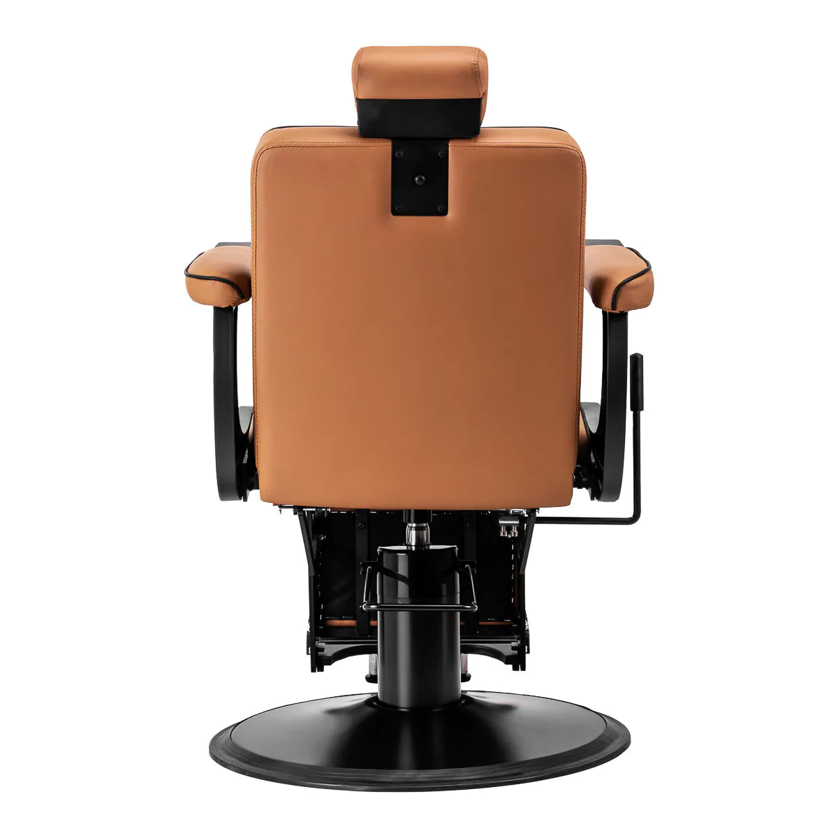 Gabbiano Visionerio Barber Chair Light Brown - front view on a white background