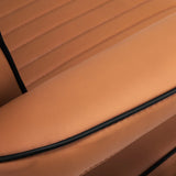 Gabbiano Visionerio Barber Chair Light Brown - close-up of the upholstery and construction details