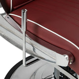 Gabbiano Visionerio seat adjustment lever beside the upholstered seat