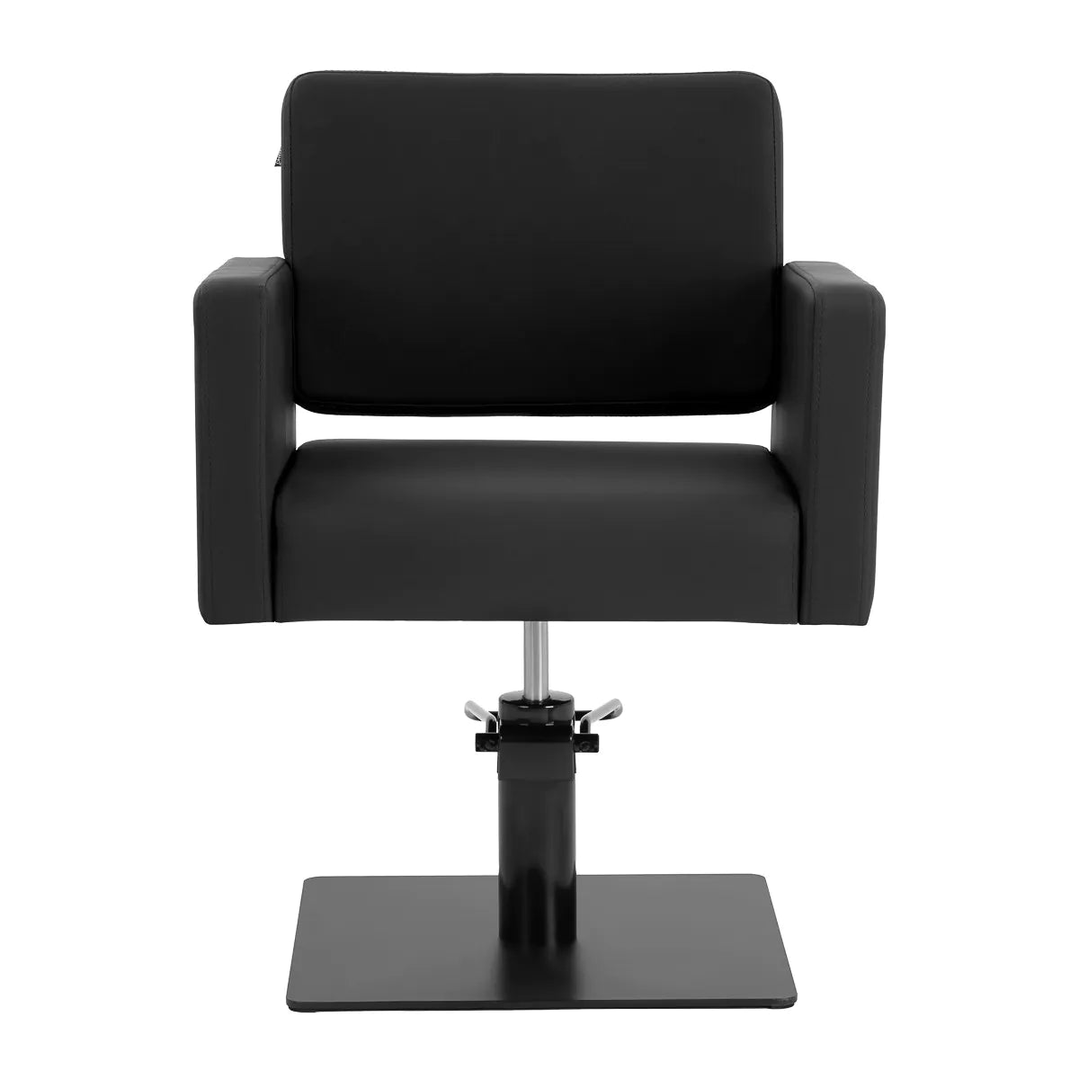 Gabbiano Vitoria Hair Salon Styling Chair Black - side view on a white background