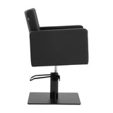 Gabbiano Vitoria Hair Salon Styling Chair Black - front view on a white background