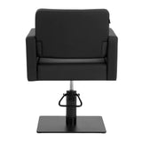 Gabbiano Vitoria Hair Salon Styling Chair Black - rear view on a white background