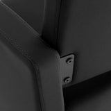 Gabbiano Vitoria Hair Salon Styling Chair Black - close-up of the upholstery and construction details