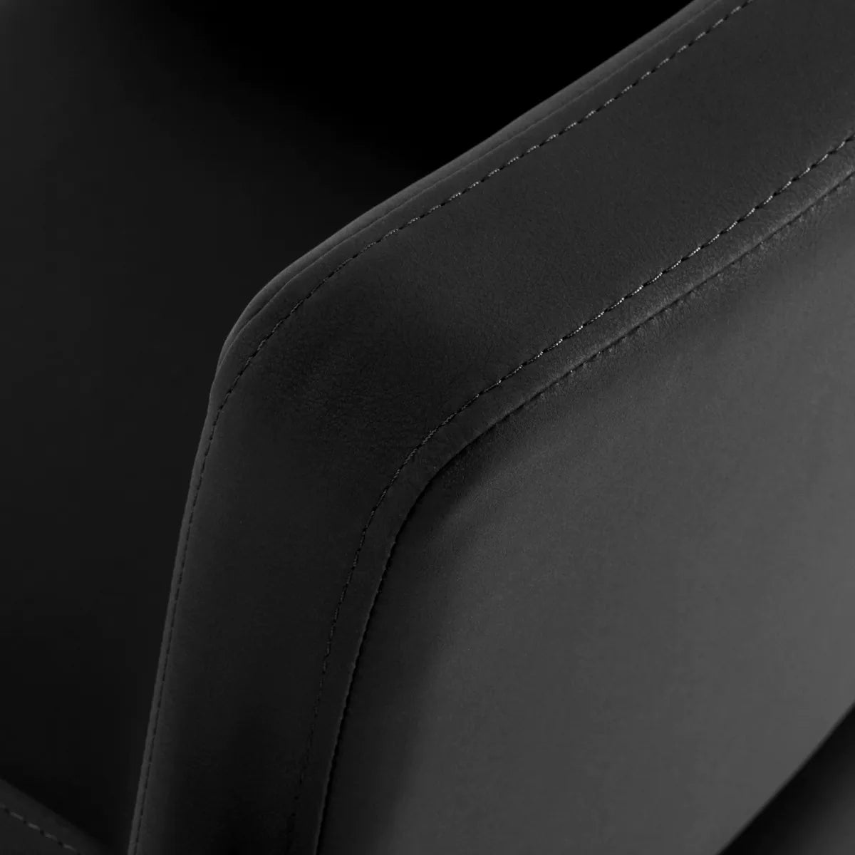 Gabbiano Vitoria Hair Salon Styling Chair Black - close-up of the upholstery and construction details