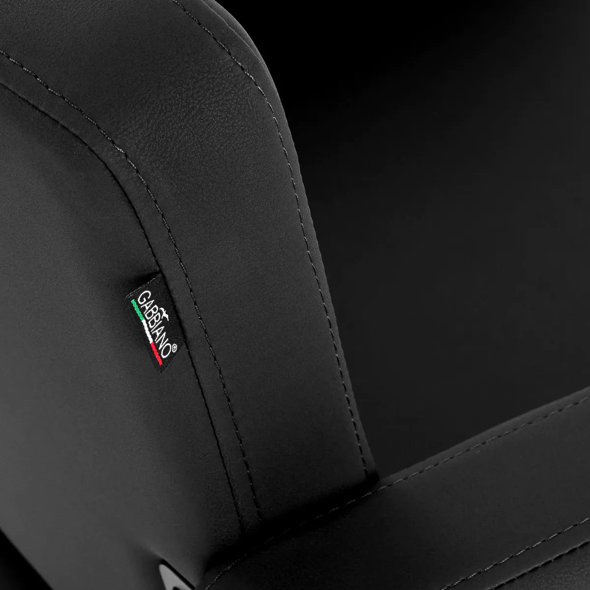 Gabbiano Vitoria Hair Salon Styling Chair Black - close-up of the upholstery and construction details