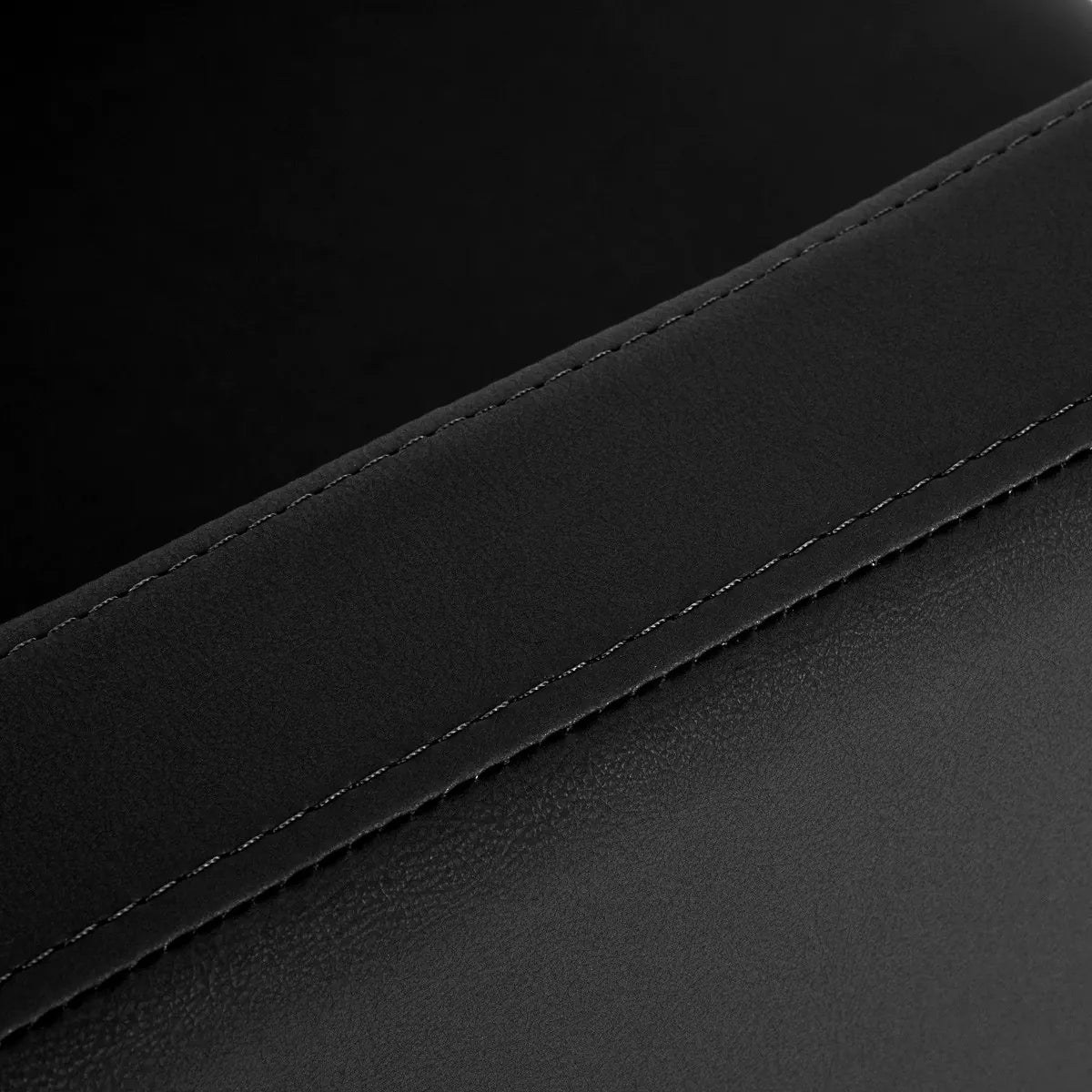 Gabbiano Vitoria Hair Salon Styling Chair Black - close-up of the upholstery and construction details