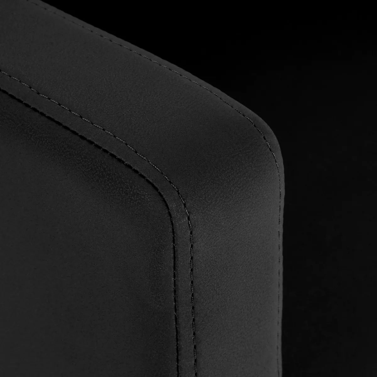 Gabbiano Vitoria Hair Salon Styling Chair Black - close-up of the upholstery and construction details