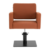 Gabbiano Vitoria Hair Salon Styling Chair Brown - side view on a white background