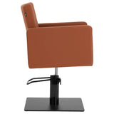 Gabbiano Vitoria Hair Salon Styling Chair Brown - front view on a white background