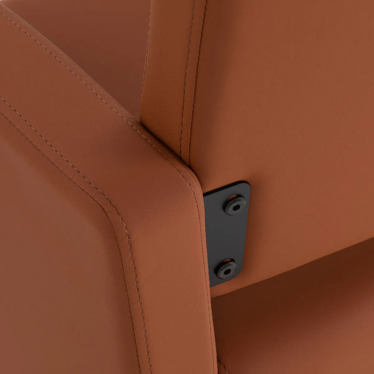 Gabbiano Vitoria Hair Salon Styling Chair Brown - close-up of the upholstery and construction details