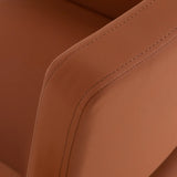 Gabbiano Vitoria Hair Salon Styling Chair Brown - close-up of the upholstery and construction details