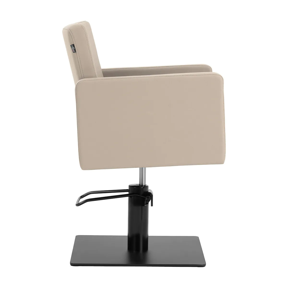Gabbiano Vitoria Hair Salon Styling Chair Grey & Beige - front view on a white background