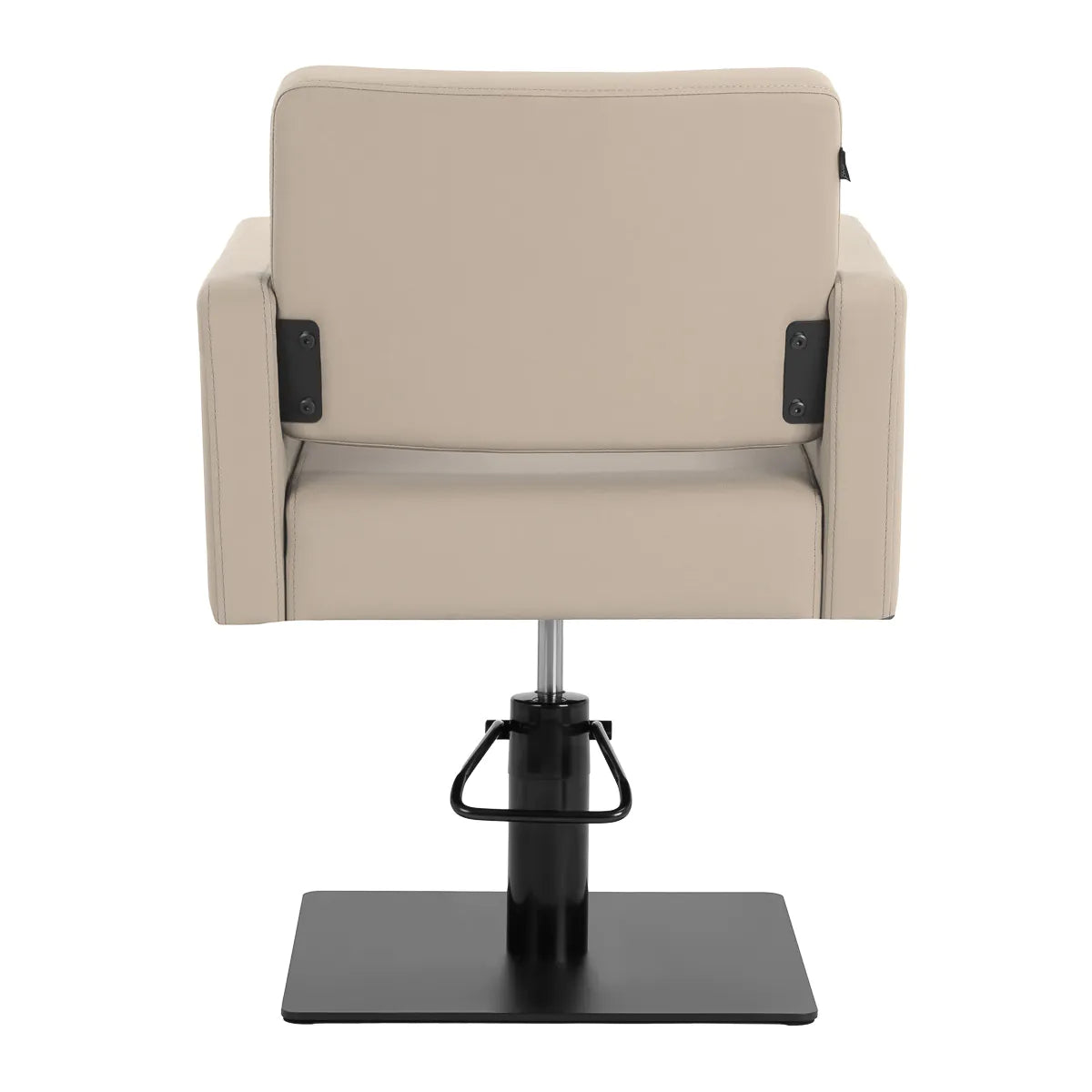 Gabbiano Vitoria Hair Salon Styling Chair Grey & Beige - rear view on a white background