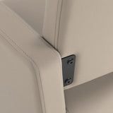 Gabbiano Vitoria Hair Salon Styling Chair Grey & Beige - close-up of the upholstery and construction details