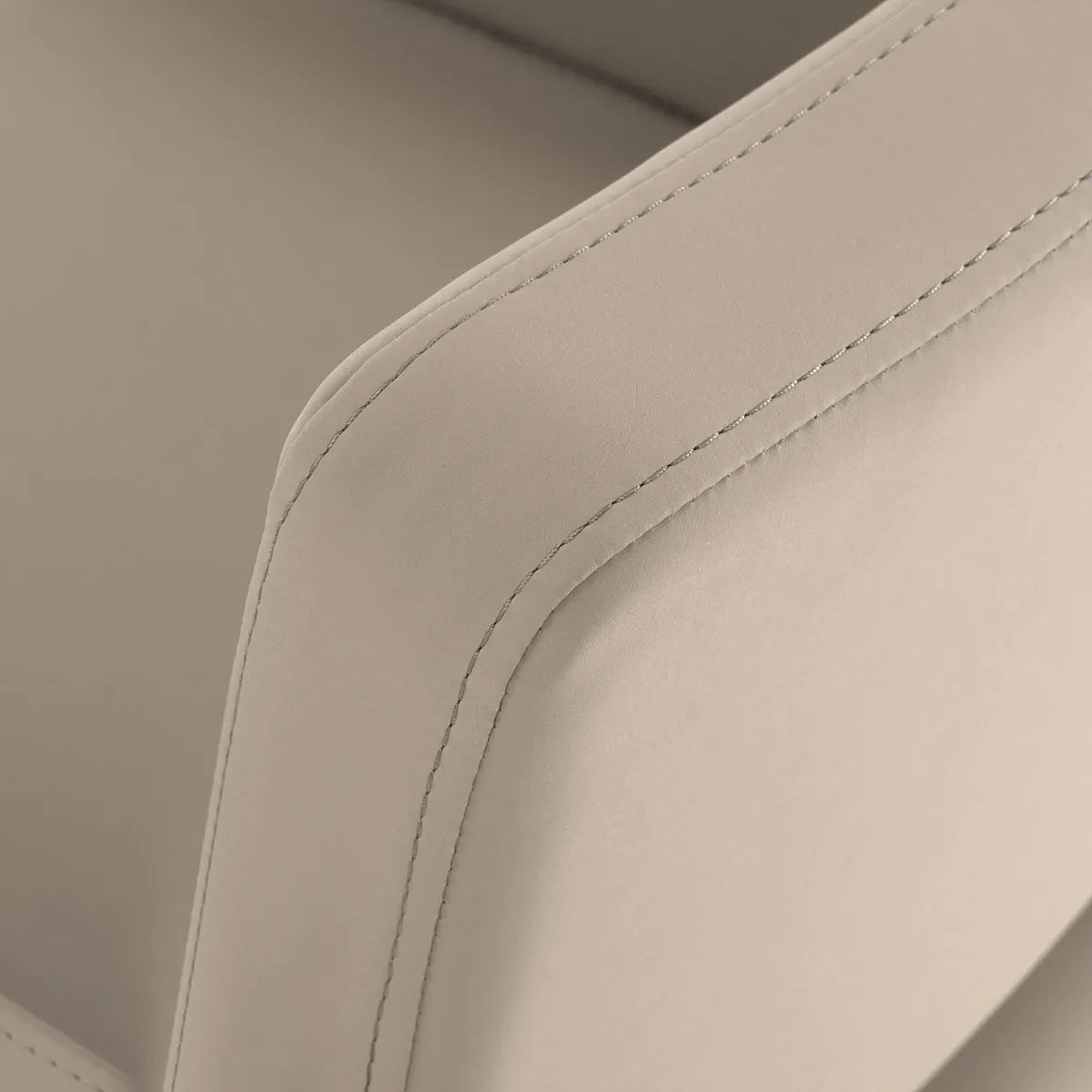 Gabbiano Vitoria Hair Salon Styling Chair Grey & Beige - close-up of the upholstery and construction details