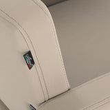 Gabbiano Vitoria Hair Salon Styling Chair Grey & Beige - close-up of the upholstery and construction details