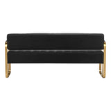 Gabbiano Waiting Room Sofa Avila Black & Gold - back view