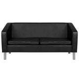 Gabbiano Waiting Room Sofa Bm18003 Black - isolated on a white background