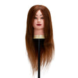 Gabbiano WZ1 Hairdressing Training Head, Natural Hair, Colour 4#, Length 20" - training head hair shown on a white background