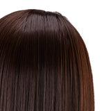 Gabbiano WZ2 Hairdressing Training Head, Synthetic Hair, Colour 4#, Length 24" - training head hair shown on a white background