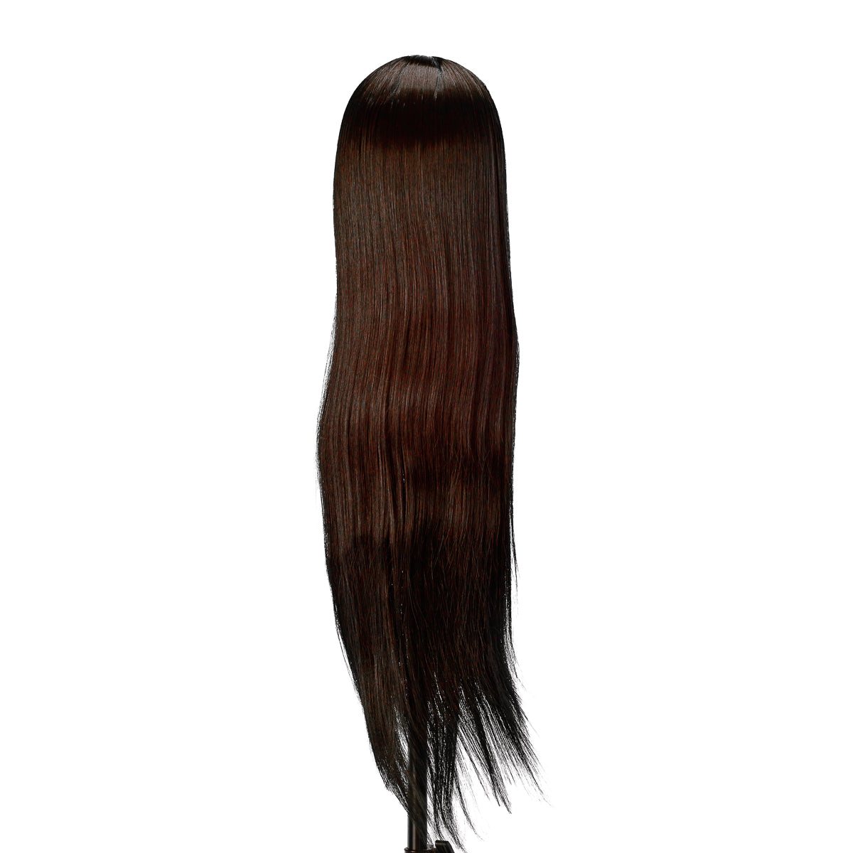 Gabbiano WZ2 Hairdressing Training Head, Synthetic Hair, Colour 4#, Length 24" - training head hair shown on a white background