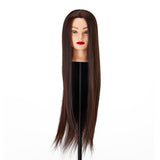 Gabbiano WZ2 Hairdressing Training Head, Synthetic Hair, Colour 4#, Length 24" - training head hair shown on a white background