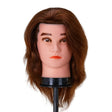 Gabbiano WZ3 Hairdressing Training Head, Natural Hair, Colour 4#, Length 8" - training head hair shown on a white background