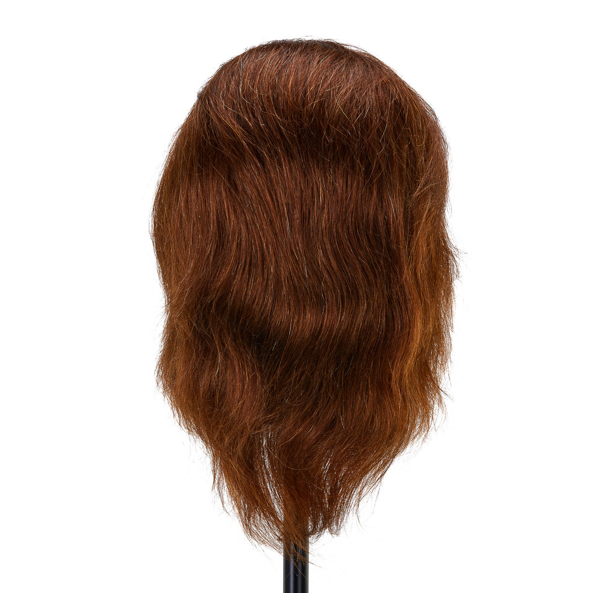 Gabbiano WZ3 Hairdressing Training Head, Natural Hair, Colour 4#, Length 8" - training head hair shown on a white background