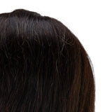 Gabbiano WZ4 Training Head With Beard, Natural Hair, Colour 1#, Length 8"+6" - training head hair shown on a white background