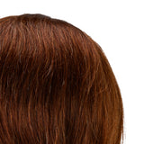 Gabbiano WZ4 Training Head With Beard, Natural Hair, Colour 4#, Length 8"+6" - training head hair shown on a white background
